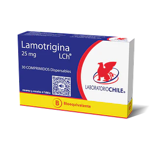Lamotrigina 25 mg x 30 comprimidos dispersables Lab Chile