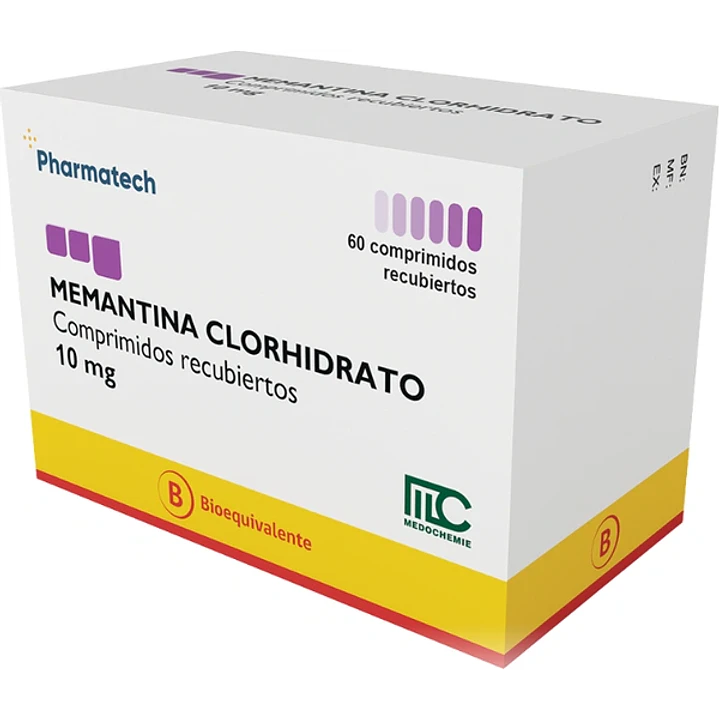 Memantina Clorhidrato 10 mg x 60 comprimidos recubiertos 1