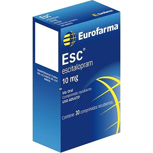 Esc Escitalopram 10 mg Eurofarma x 30 comprimidos recubiertos