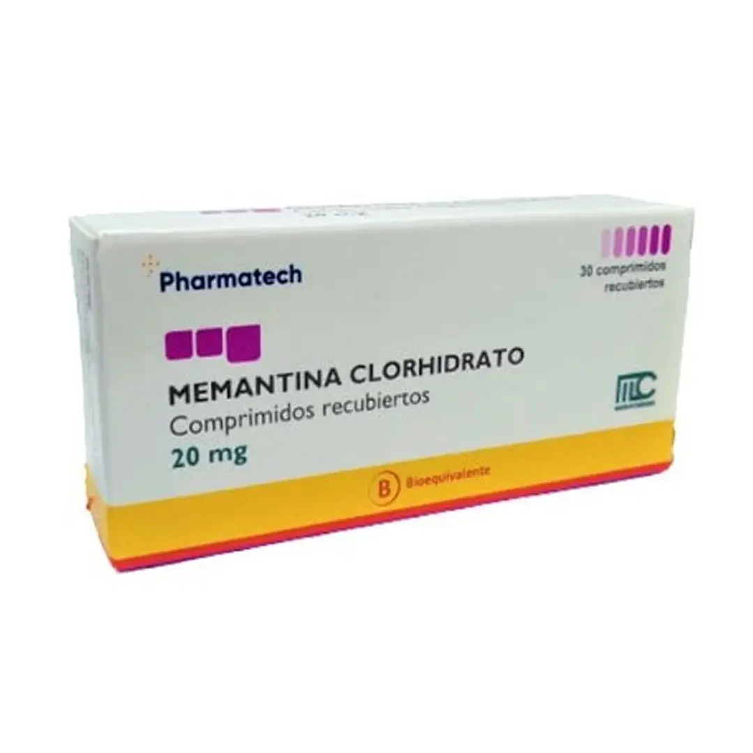 Memantina Clorhidrato 20 mg x 30 comprimidos recubiertos 1