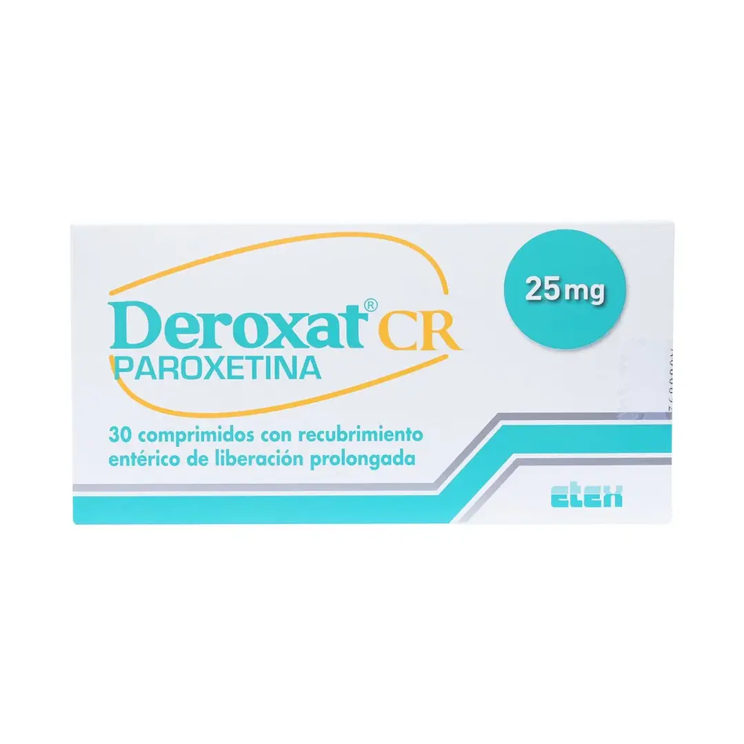 Deroxat CR Paroxetina 25 mg x 30 comprimidos con recubrimiento entérico LP  1