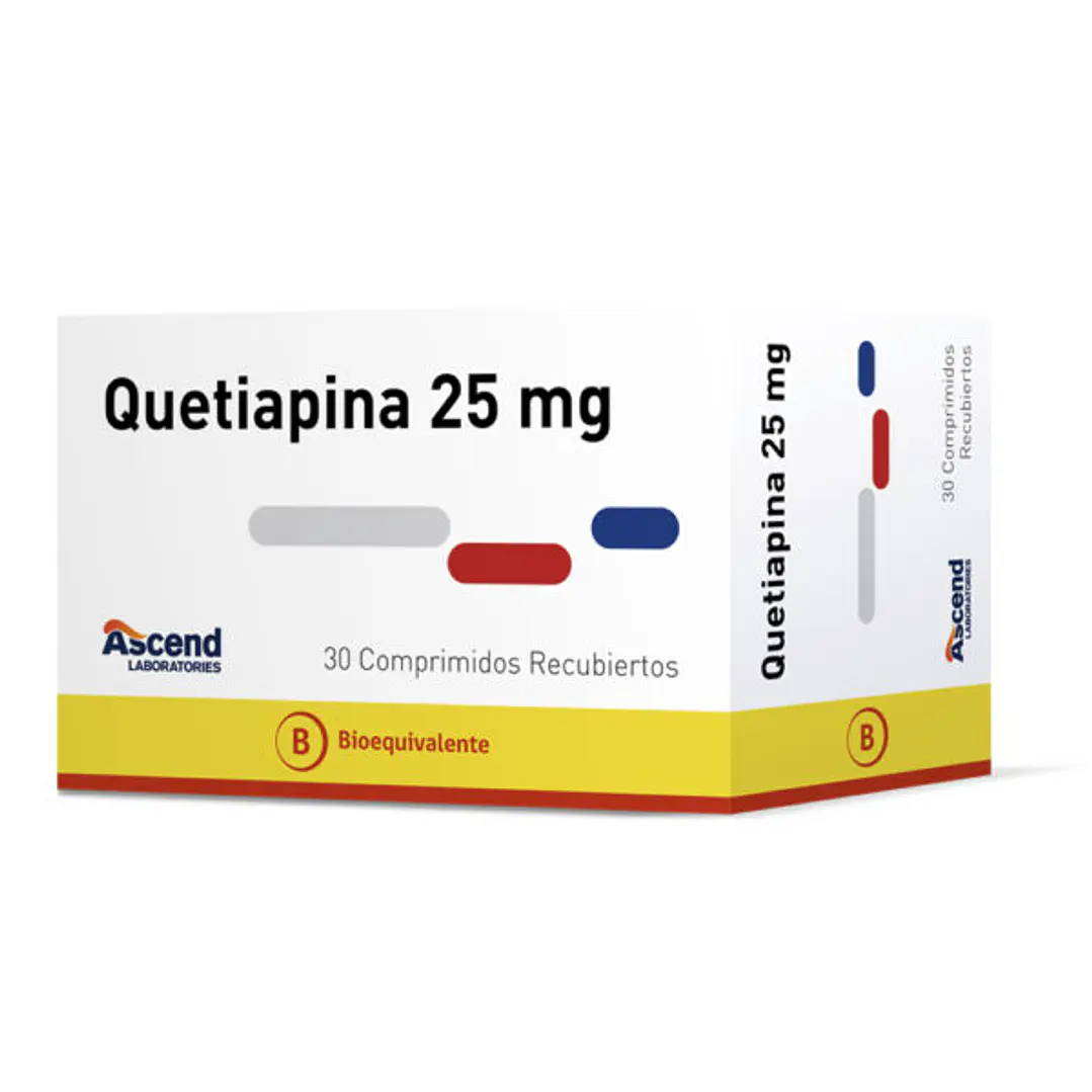 Quetiapina 25 mg Ascend x 30 comprimidos recubiertos 1