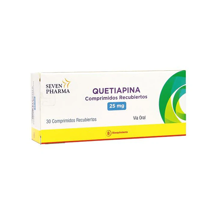 Quetiapina 25 mg Seven Pharma x 30 comprimidos recubiertos 1