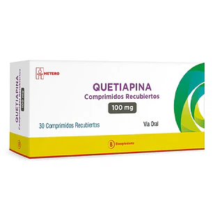 Quetiapina 100 mg Seven Pharma x 30 comprimidos recubiertos