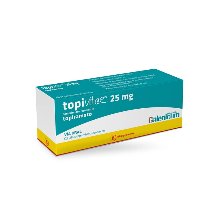 Topivitae 25 mg Topiramato x 28 comprimidos recubiertos 1