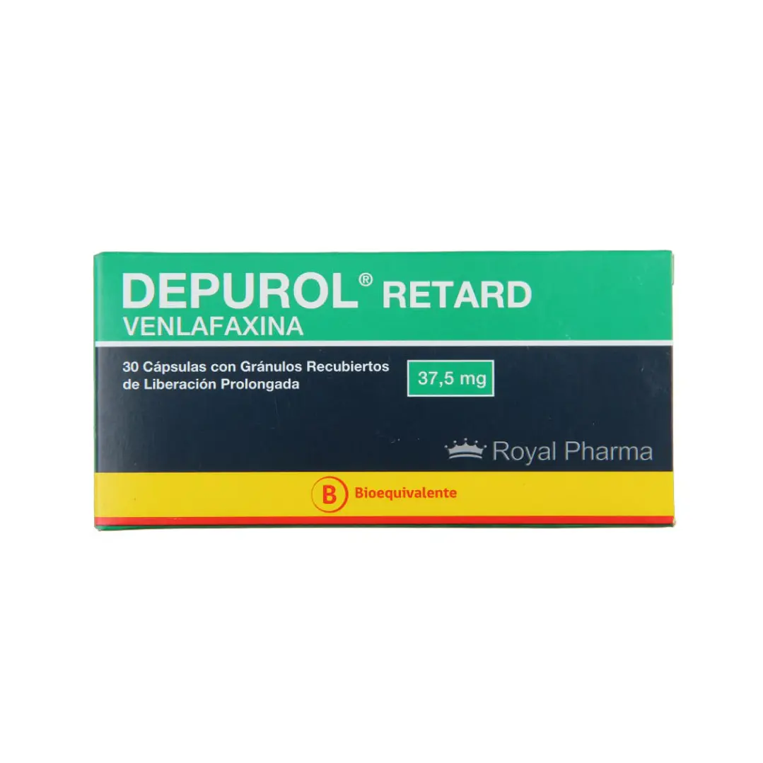 Depurol Retard 37.5 mg Venlafaxina x 30 cápsulas con gránulos recubiertos LP 1