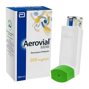 Aerovial 200 mcg/dosis Budesonida aerosol para inhalación x 200 dosis 