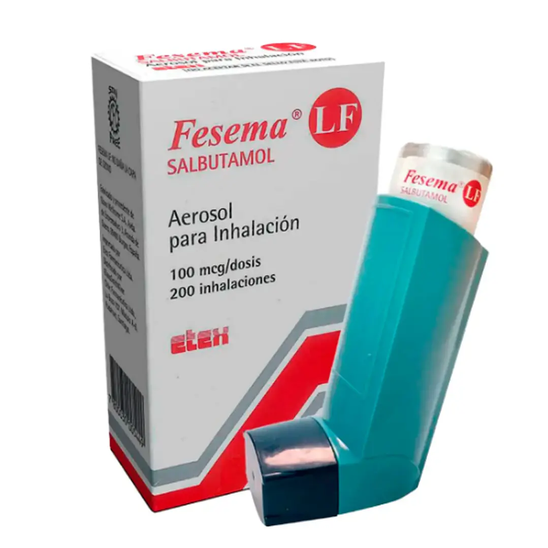 Fesema LF 100 mcg/dosis Salbutamol Aerosol para inhalación x 200 dosis 1