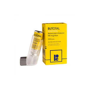 Butotal 100 mcg/dosis Salbutamol Aerosol para inhalación x 250 dosis