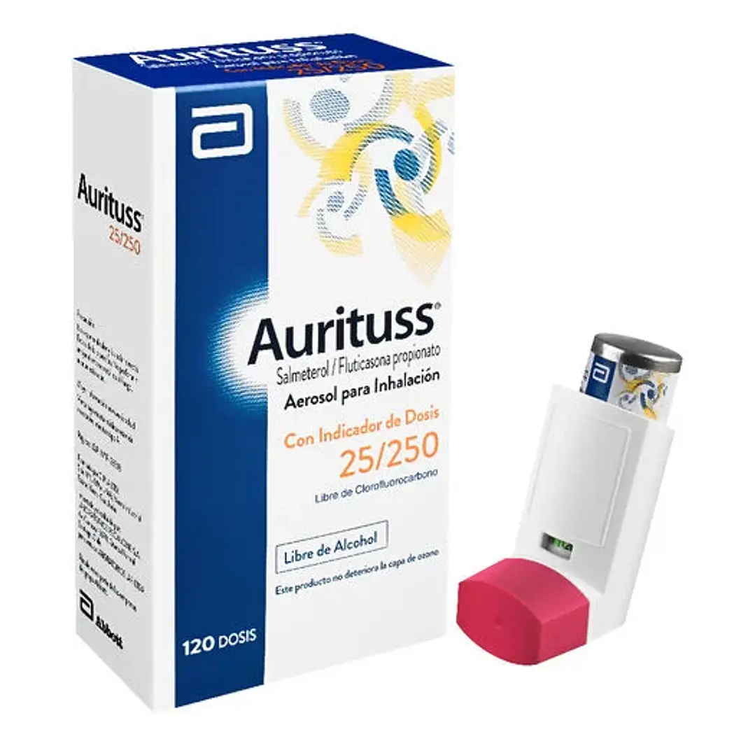 Aurituss Salmeterol/ Fluticasona propionato 25/250 Aerosol para inhalación x 120 dosis 1