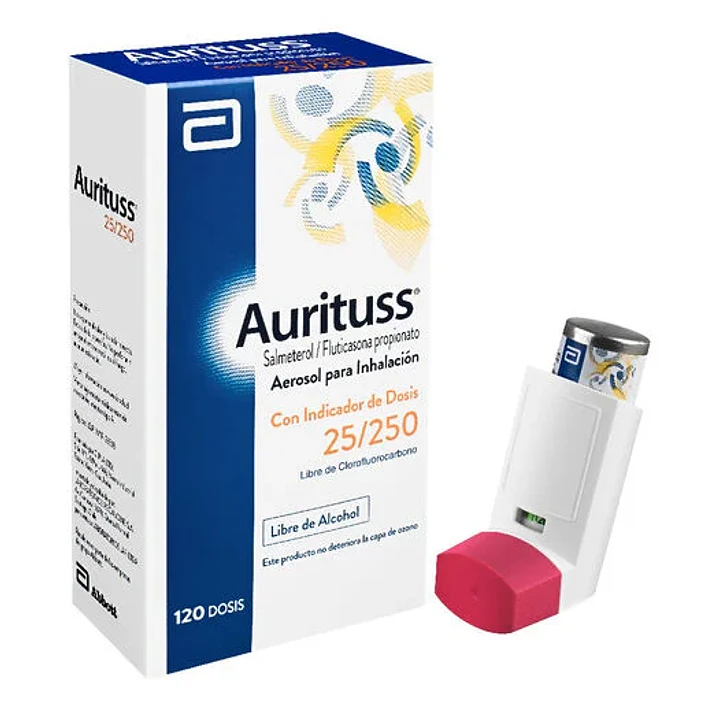 Aurituss Salmeterol/ Fluticasona propionato 25/250 Aerosol para inhalación x 120 dosis 1