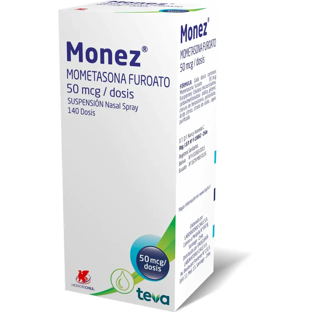 Monez Mometasona Furoato 50 mcg/dosis Suspensión Nasal Spray x 140 dosis 1