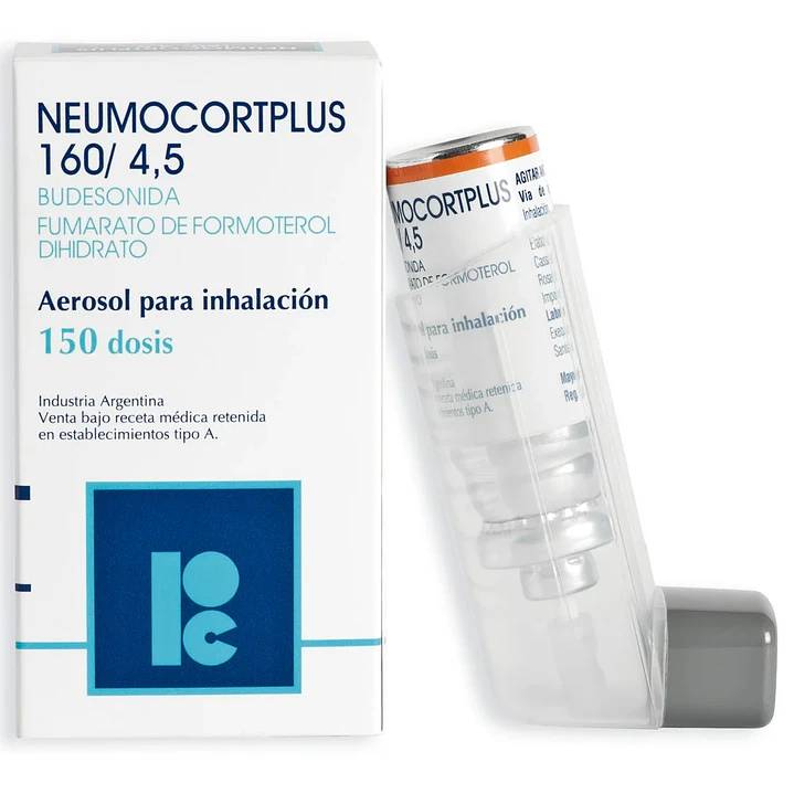 Neumocortplus 160/4.5 Budesonida Fumarato de Formoterol Dihidrato Aerosol para inhalación x 150 dosis 1