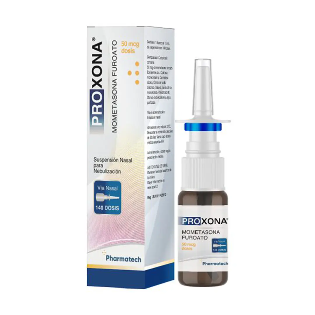 Proxona Mometasona Furoato 50 mcg/dosis Suspensión Nasal para Nebulización x 140 dosis 1