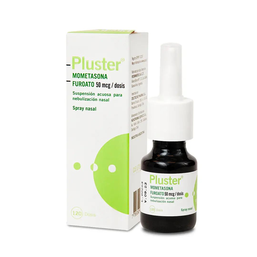 Pluster Mometasona Furoato 50 mcg/dosis Suspensión Acuosa para Nebulización Nasal x 120 dosis 1