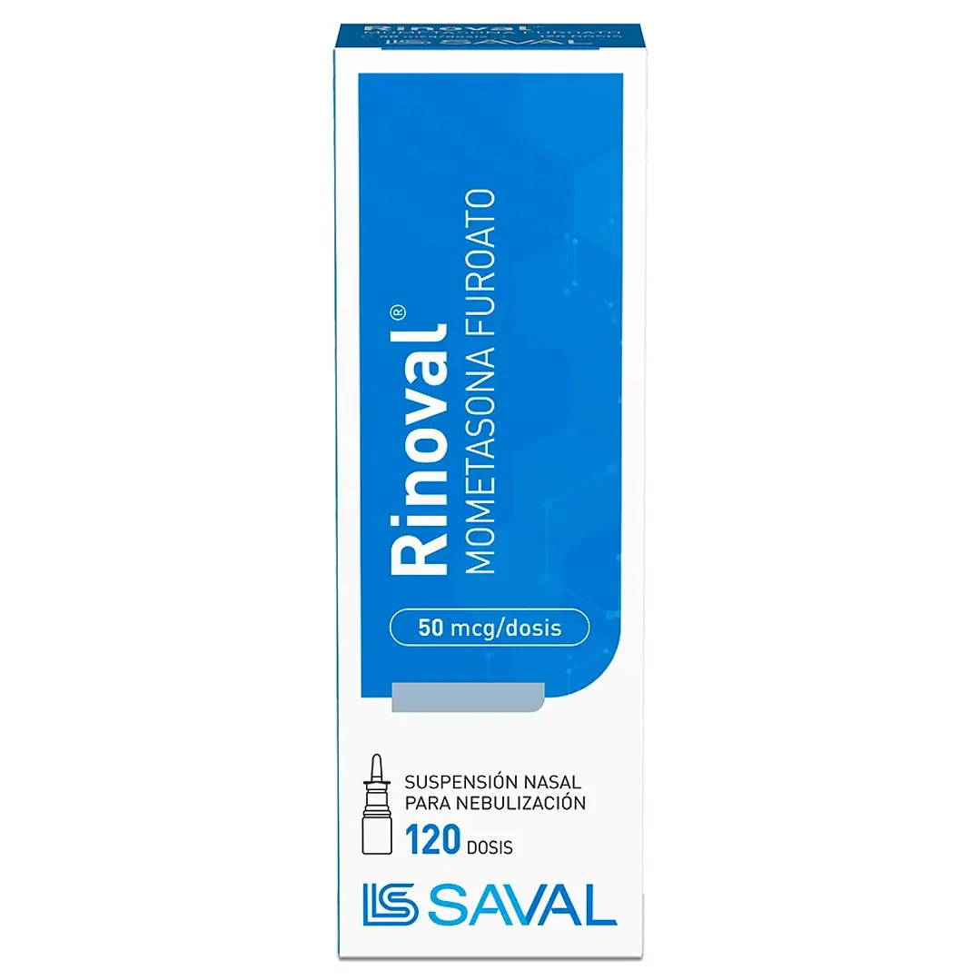 Rinoval Mometasona Furoato 50 mcg/dosis Suspensión Nasal para Nebulización x 120 dosis 1