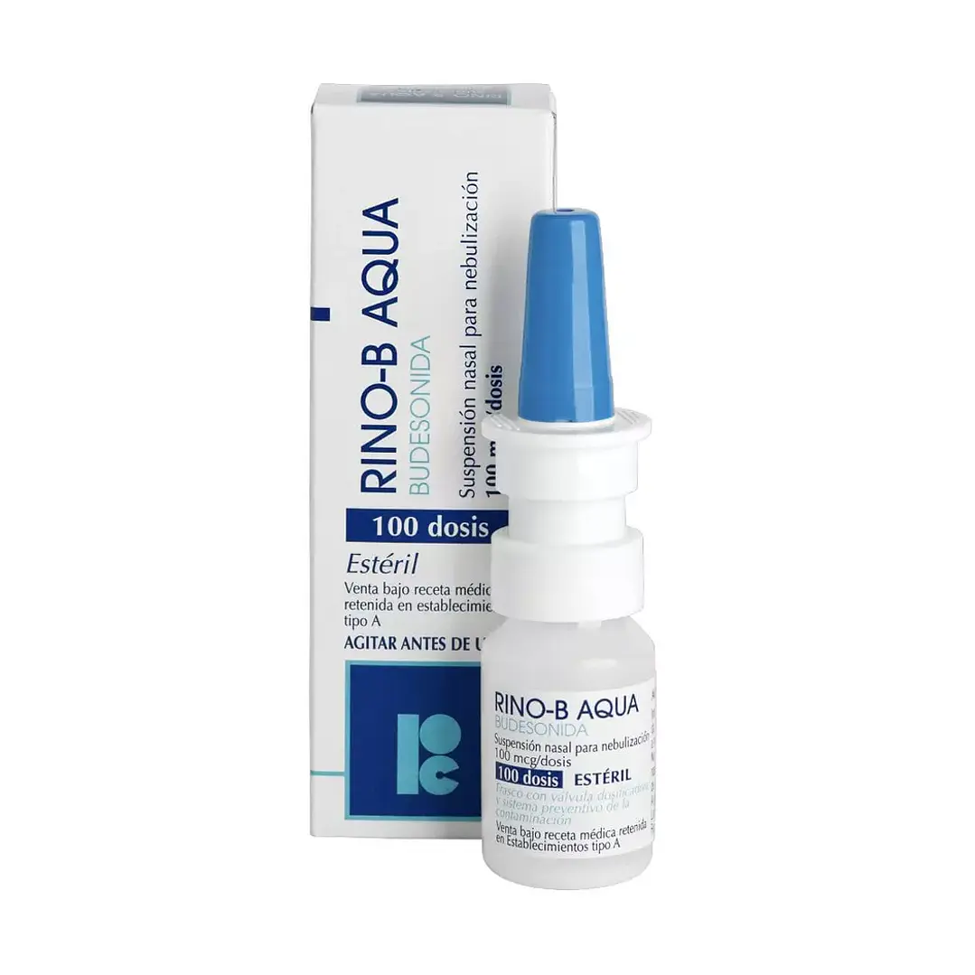 Rino-B Aqua 100 mcg/dosis Budesonida Suspensión Nasal para Nebulización x 100 dosis 1