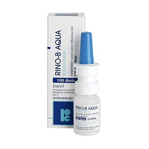 Rino-B Aqua 100 mcg/dosis Budesonida Suspensión Nasal para Nebulización x 100 dosis