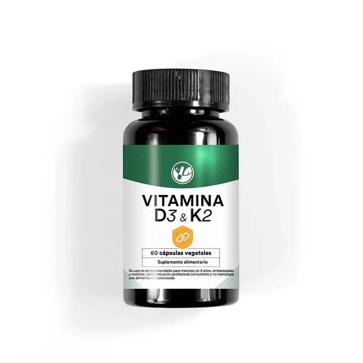 Vitamina D3 y K2 x 60 cápsulas vegetales Natural Farm 1