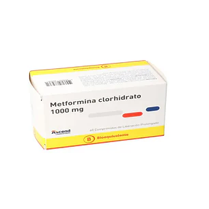 Metformina clorhidrato 1000 mg x 60 Comprimidos de Liberación Prolongada