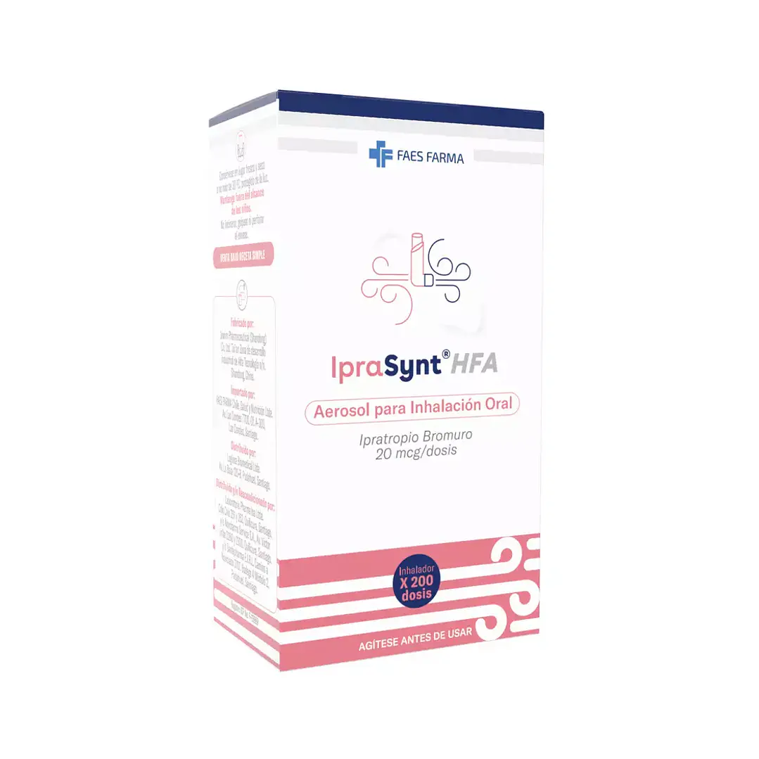 IpraSynt HFA Ipratropio Bromuro 20 mcg/dosis Aerosol para Inhalación Oral x 200 dosis 1