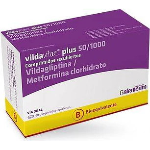 Vildavitae plus 50/1000 mg Vildagliptina/Metformina clorhidrato x 60 comprimidos recubiertos