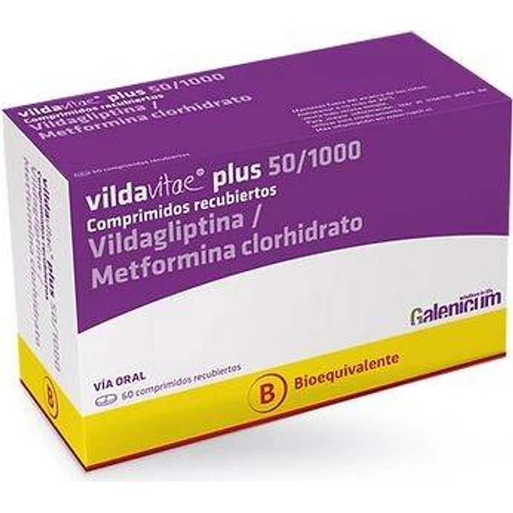 Vildavitae plus 50/1000 mg Vildagliptina/Metformina clorhidrato x 60 comprimidos recubiertos 1