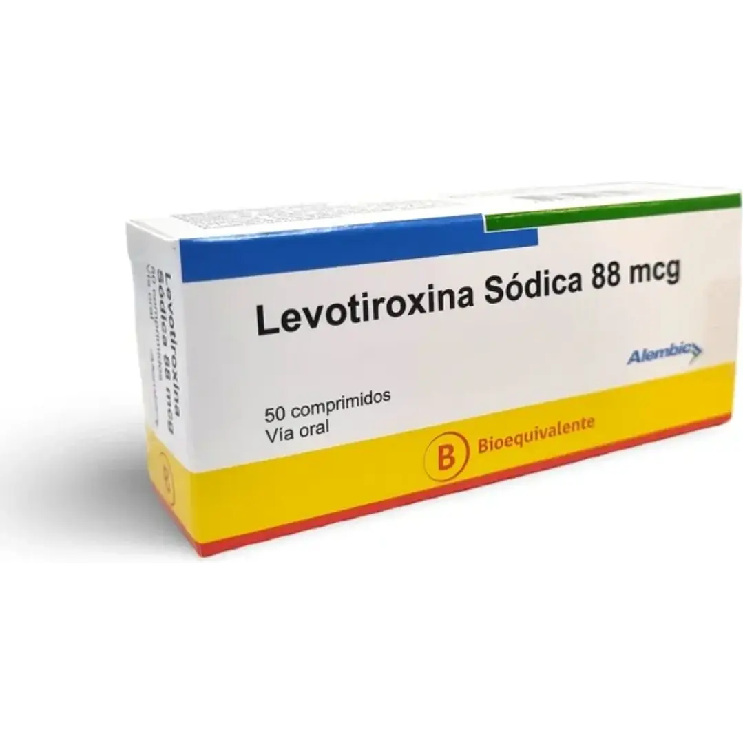 Levotiroxina Sódica 88 mcg x 50 comprimidos 1