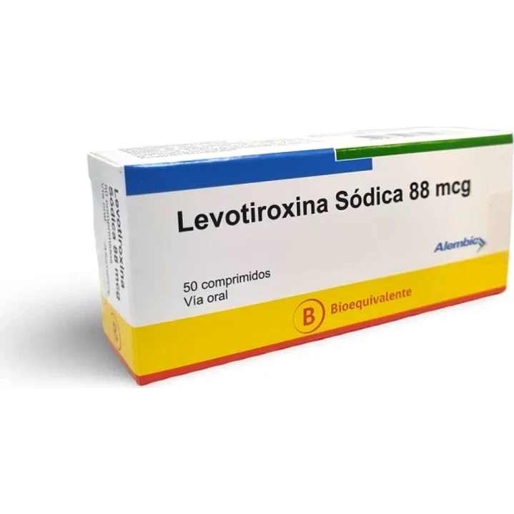 Levotiroxina Sódica 88 mcg x 50 comprimidos 1
