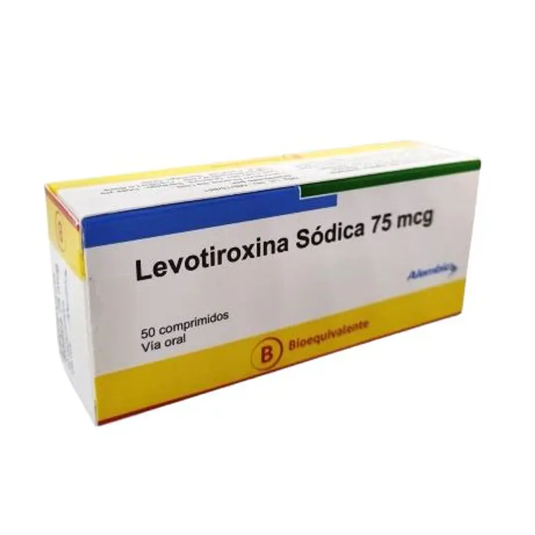 Levotiroxina Sódica 75 mcg x 50 comprimidos 1