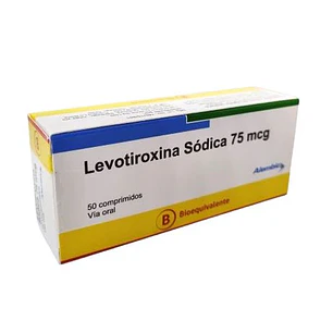 Levotiroxina Sódica 75 mcg x 50 comprimidos