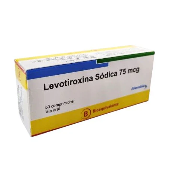 Levotiroxina Sódica 75 mcg x 50 comprimidos 1