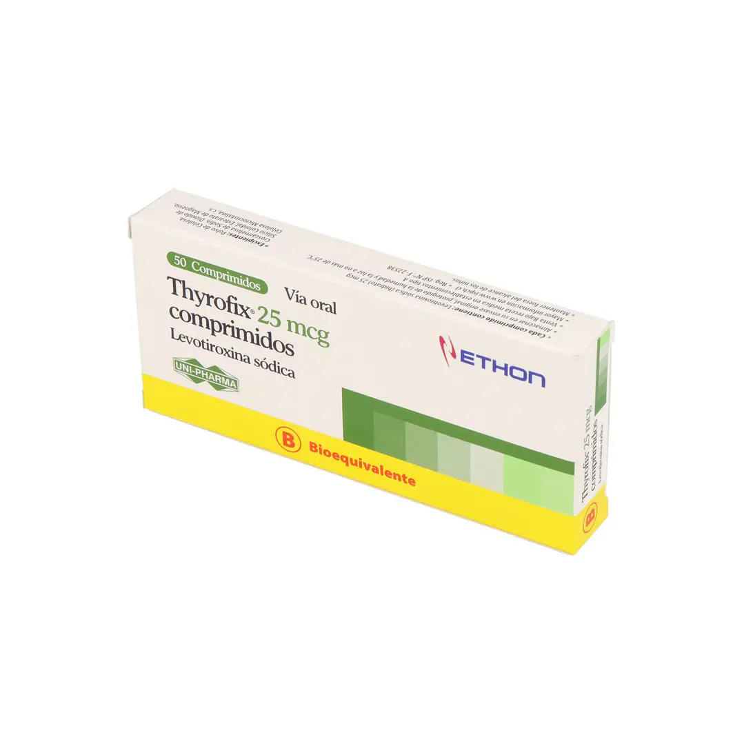 Thyrofix 25 mcg Levotiroxina sódica x 50 comprimidos 1