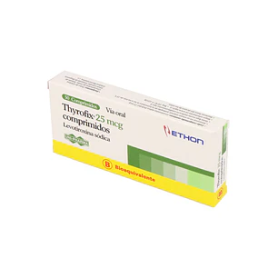 Thyrofix 25 mcg Levotiroxina sódica x 50 comprimidos