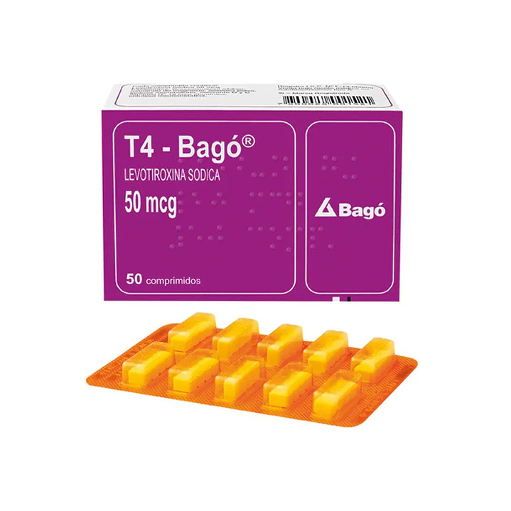 T4 50 mcg Levotiroxina sódica x 50 comprimidos 1