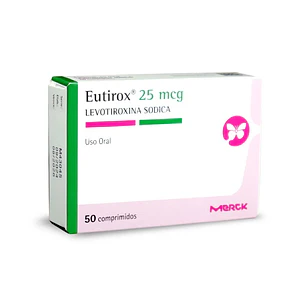 Eutirox 25 mcg Levotiroxina sódica x 50 comprimidos