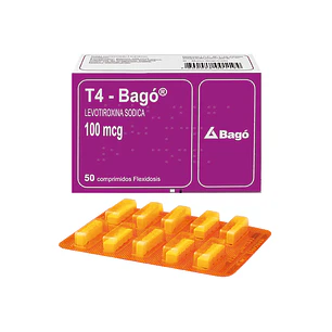T4 100 mcg Levotiroxina sódica x 50 comprimidos