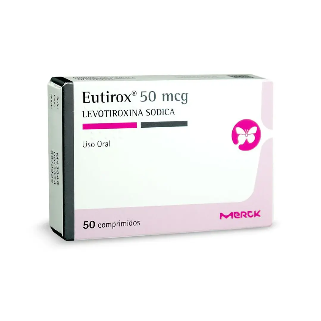 Eutirox 50 mcg Levotiroxina sódica x 50 comprimidos 1