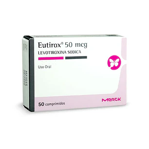 Eutirox 50 mcg Levotiroxina sódica x 50 comprimidos