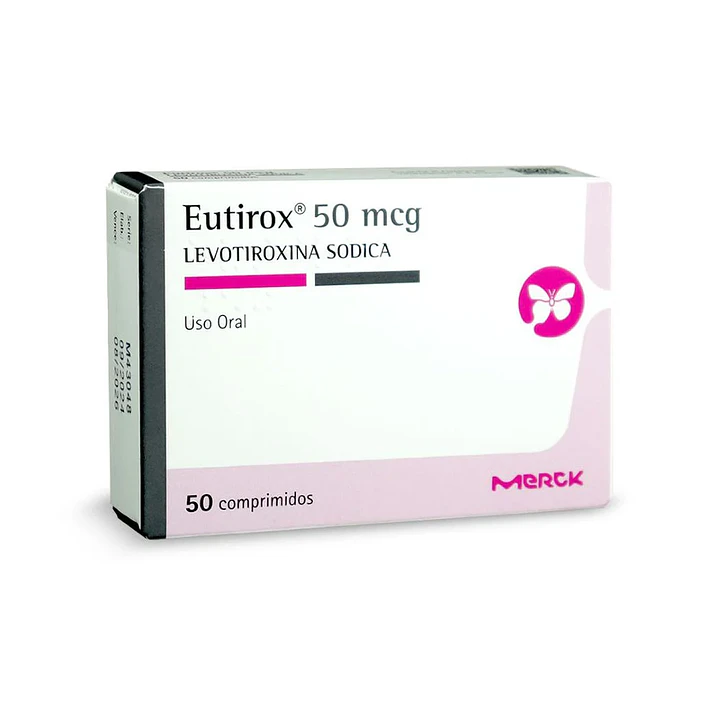 Eutirox 50 mcg Levotiroxina sódica x 50 comprimidos 1