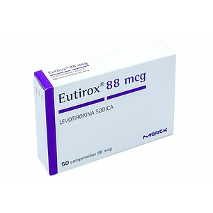 Eutirox 88 mcg Levotiroxina sódica x 50 comprimidos