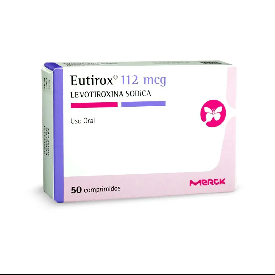 Eutirox 112 mcg Levotiroxina sódica x 50 comprimidos 1