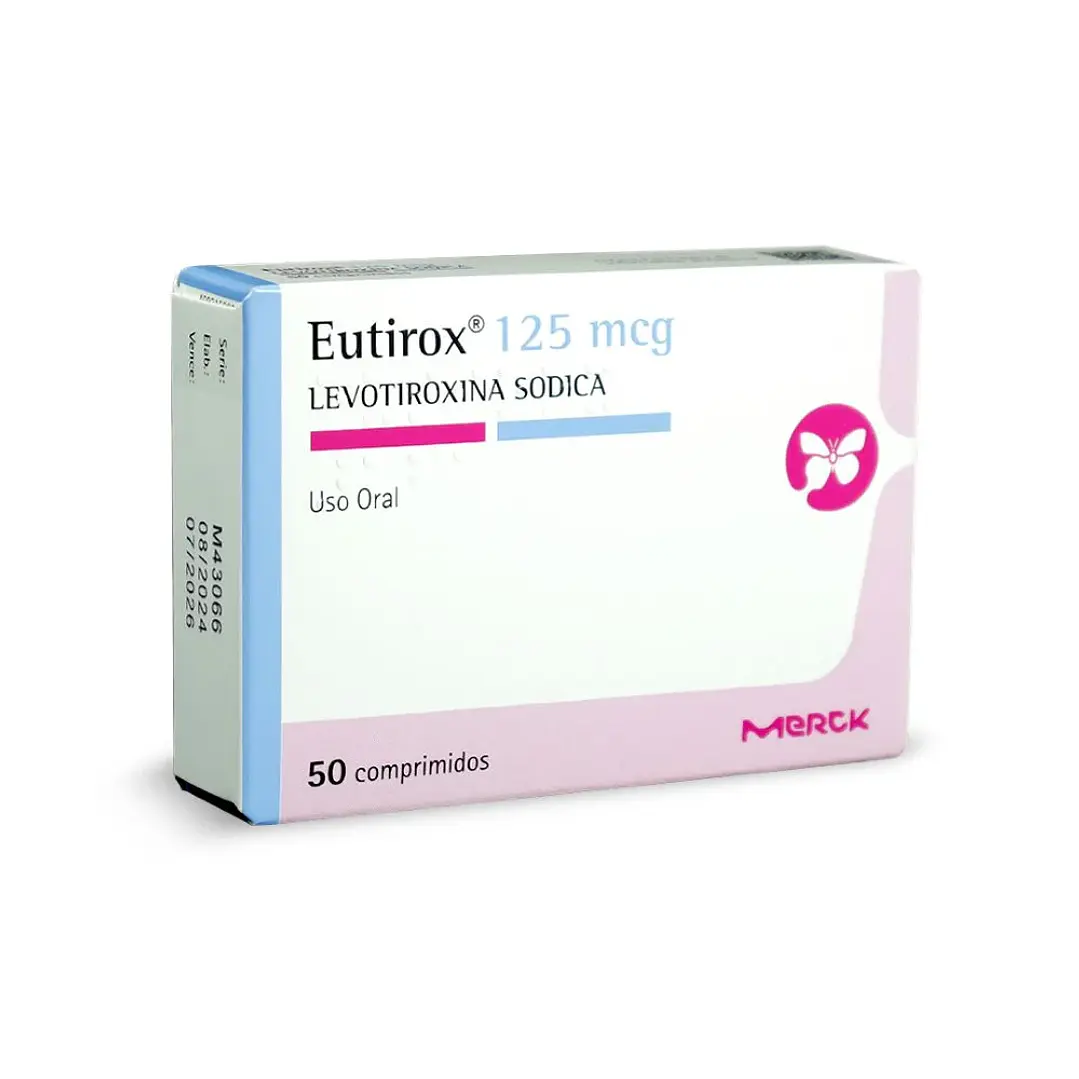 Eutirox 125 mcg Levotiroxina sódica x 50 comprimidos 1