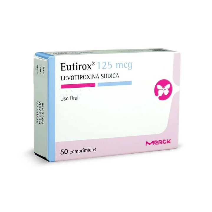 Eutirox 125 mcg Levotiroxina sódica x 50 comprimidos 1