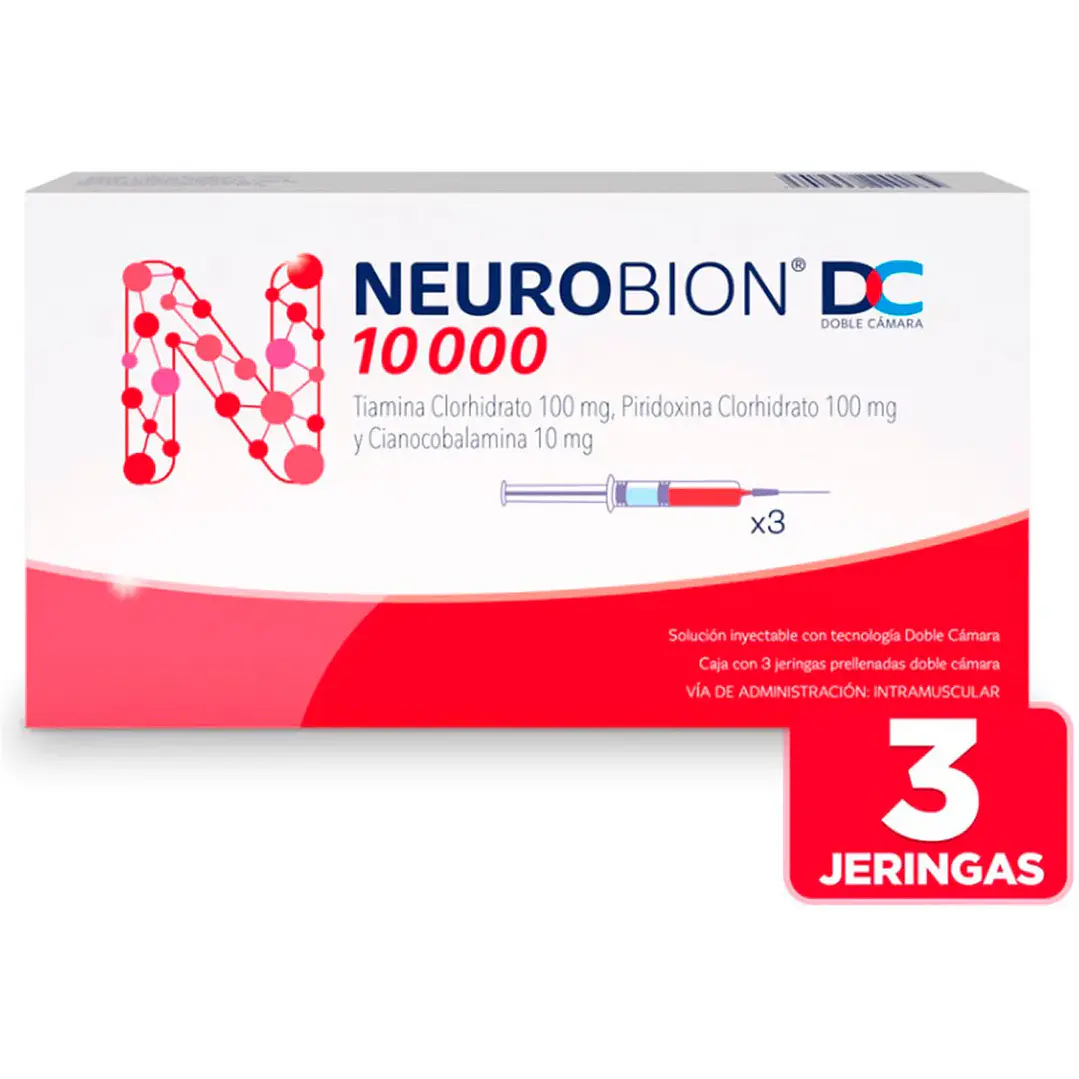 Neurobion DC 10.000 Solución inyectable x 3 jeringas prellenadas 1