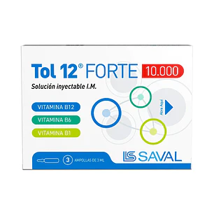 Tol 12 Forte 10.000 Solución inyectable x 3 ampollas de 3 mL