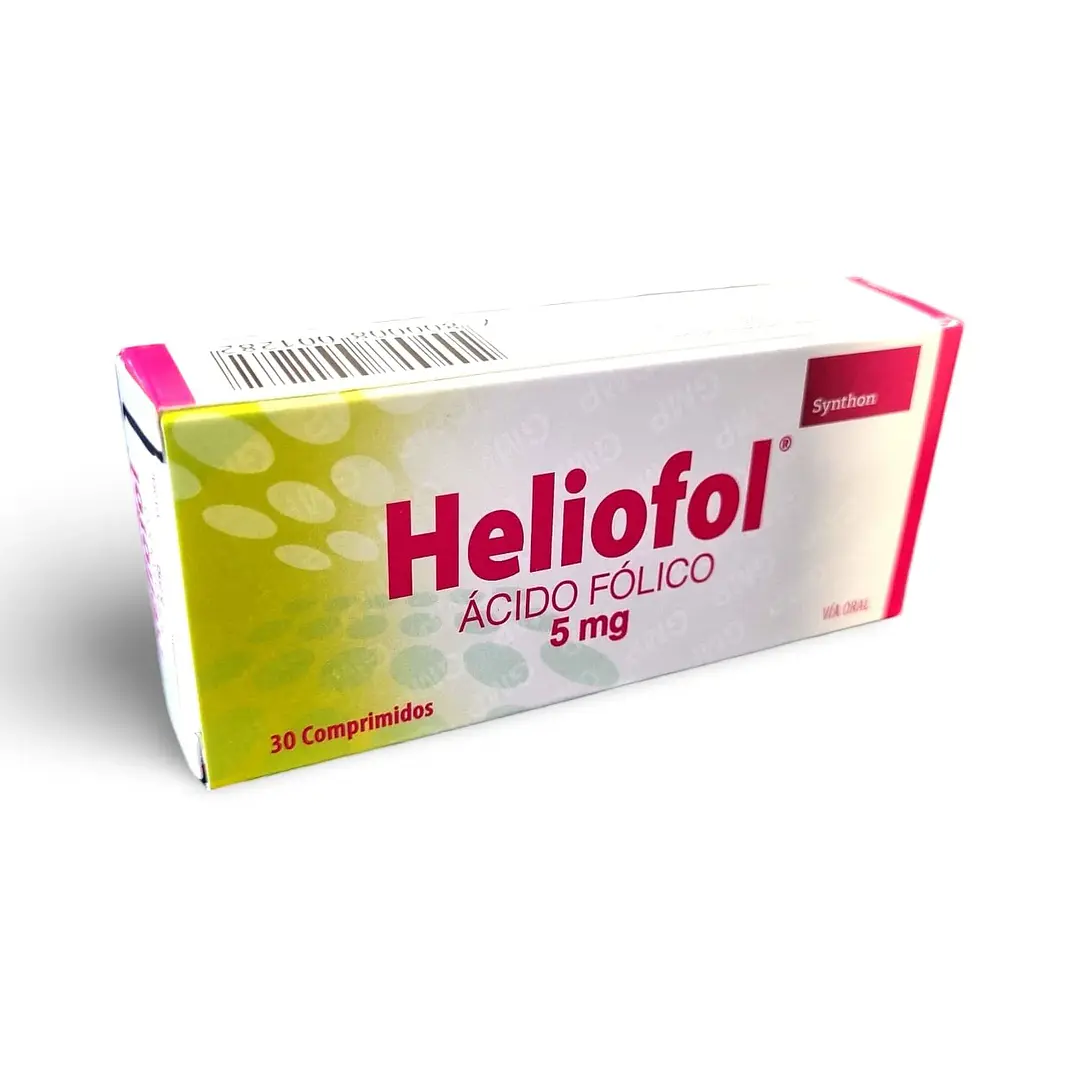 Heliofol 5 mg Ácido Fólico x 30 comprimidos 1