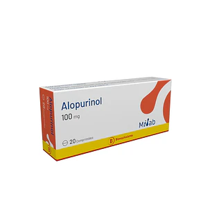 Alopurinol 100 mg x 20 comprimidos Mintlab