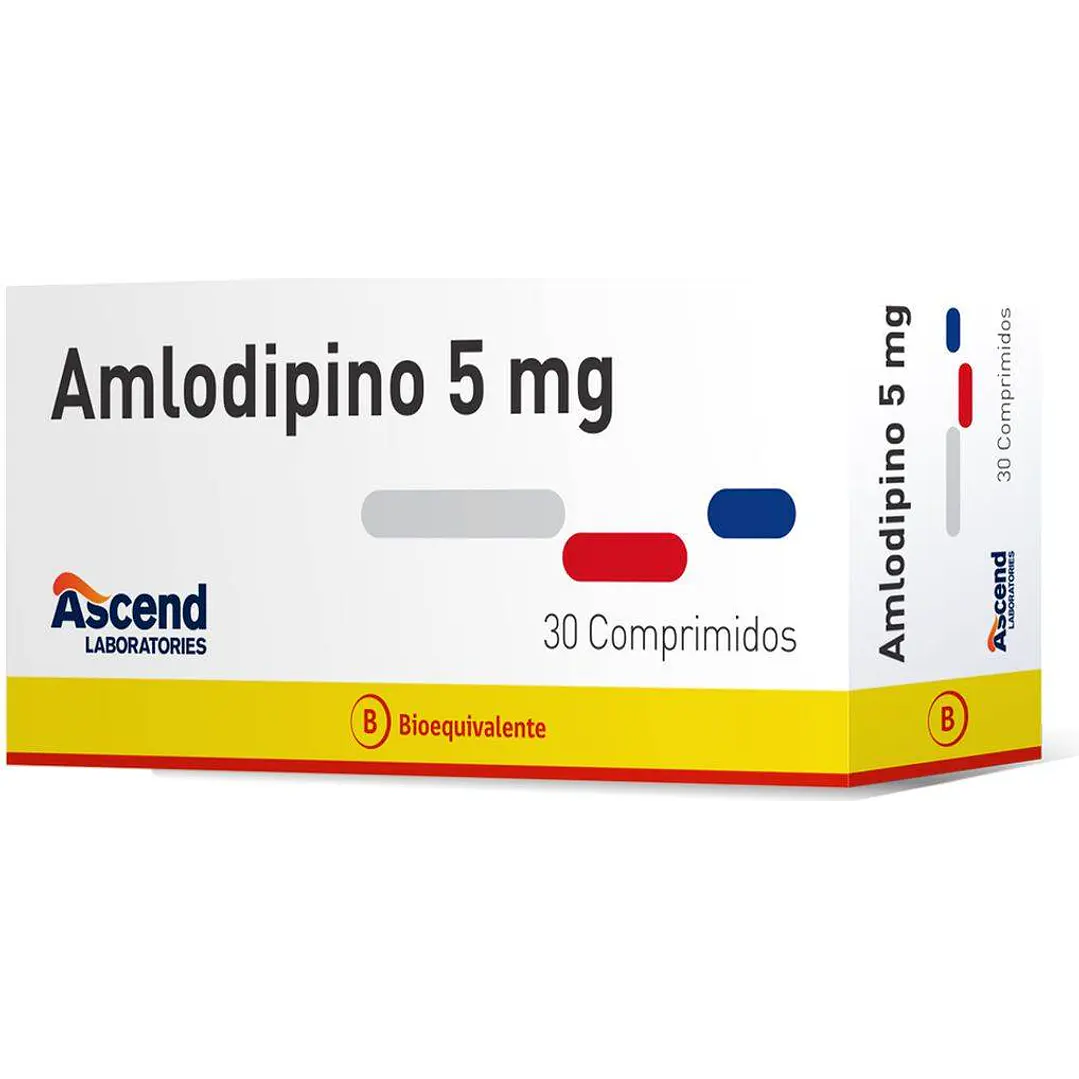 Amlodipino 5 mg x 30 comprimidos Ascend 1