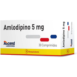 Amlodipino 5 mg x 30 comprimidos Ascend